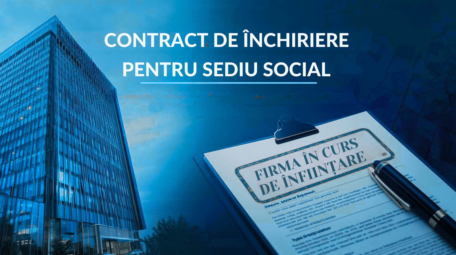 Contract de închiriere pentru sediu social – firmă în curs de înființare, aspecte juridice și fiscale