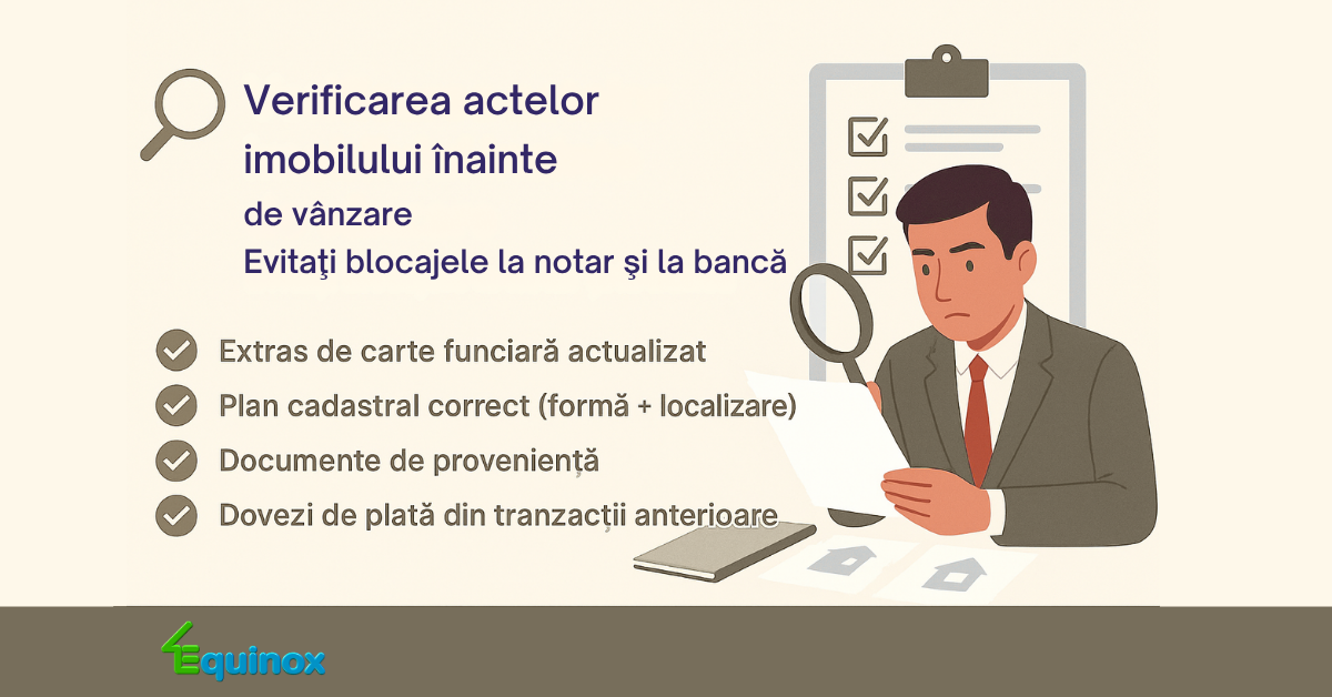 Verificarea actelor imobilului înainte de vânzare – checklist pentru proprietari