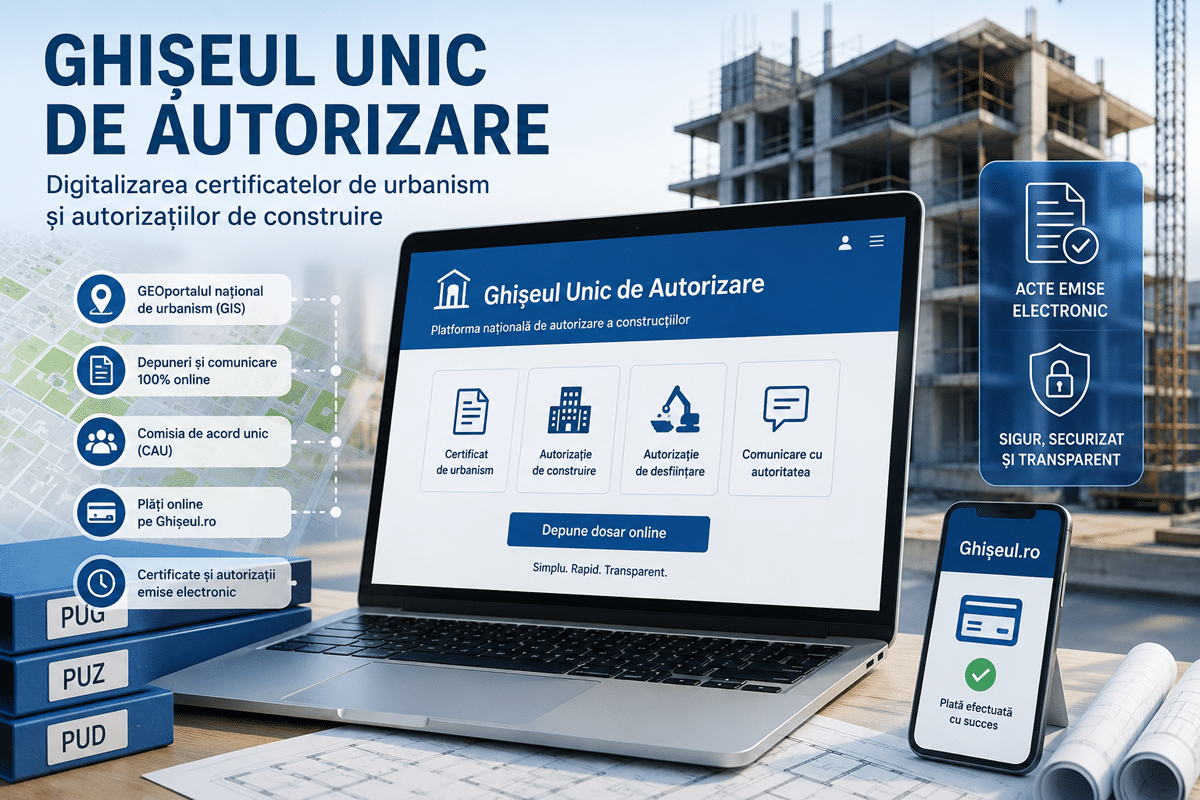 Ghișeul Unic de Autorizare pentru certificate de urbanism și autorizații de construire online